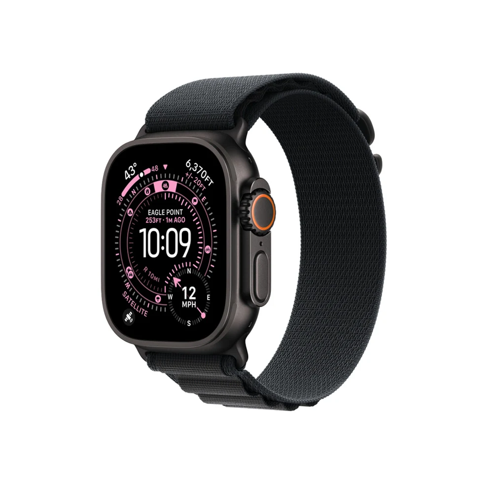 APPLE WATCH - 49MM , MF0V4XA, ULTRA 3 SERIES (GPS+CELLULAR) ( BLACK TITANIUM CASE WITH BLACK ALPINE LOOP)