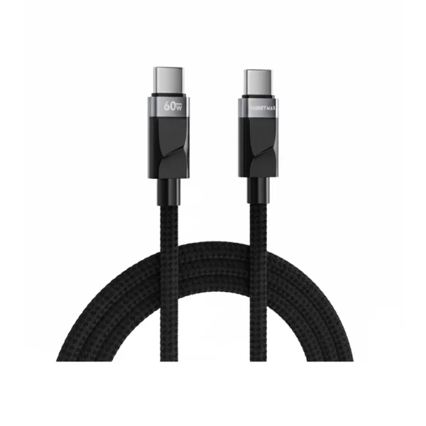 GADGET MAX GX55 (HYPER SERIES 60W ALUMINUM BRAIDED CABLE FOR TYPE-C TO TYPE-C 1.2M)